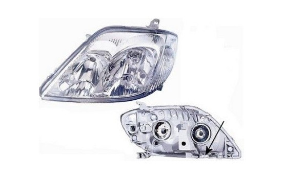 Strålkastare vänster med blinker 4-dörrars/STATION HB3+H7 5395963 Van Wezel, bild 3