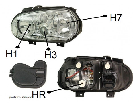 Strålkastare vänster med blinker med IMTLJUSHÅL (H1+H7+H3) 5888963 Van Wezel, bild 2