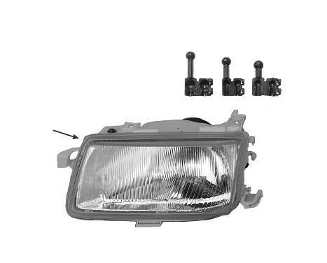 Strålkastare vänster till 9/'94 +/-Elinks REG. 3734941 Van Wezel