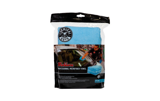 Chemical Guys Workhorse Microfiberhandduk av professionell kvalitet - blå 16x16'' (3-pack), bild 2