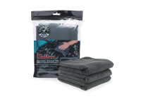Chemical Guys Workhorse mikrofiberhandduk av professionell kvalitet (gummi/plast/vinyl) - svart 16x16'' (