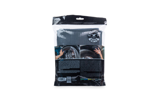 Chemical Guys Workhorse mikrofiberhandduk av professionell kvalitet (gummi/plast/vinyl) - svart 16x16'' (, bild 2