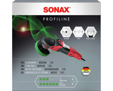 SONAX Polerskiva Medium 150 mm (grön)