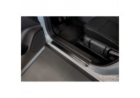 Svarta dörrtrösklar i rostfritt stål lämplig för Nissan Qashqai III 2021- - 'Special Edition' - 4-delad