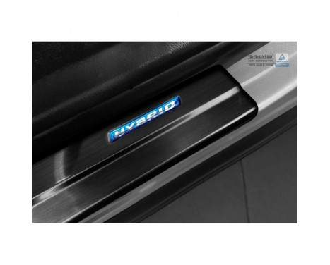 Svarta dörrtrösklar i rostfritt stål Toyota C-HR 2016- & RAV4 IV FL 2016-2018 - 'Hybrid' - 4-delad, bild 3