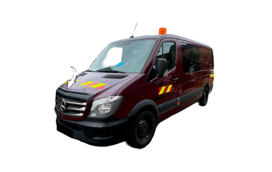 Envägsskydd för motorhuven (stenskottsskydd) lämplig för Mercedes Sprinter W906 Facelift 2014-2018