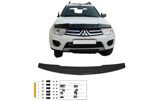 Oneway Motorhuvsskydd (stenspånskydd) Mitsubishi L200 Triton 4 2007-2014 - Glossy Black, bild 2