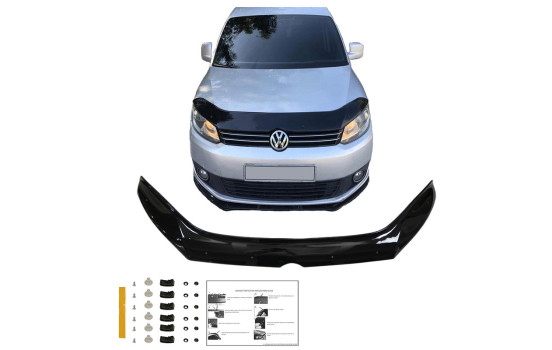 Oneway Motorhuvsskydd (stenspånskydd) Volkswagen Caddy MK3 Facelift 2010-2015 - Glossy Black, bild 4