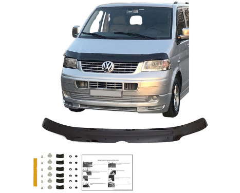 Oneway Motorhuvsskydd (stenspånskydd) Volkswagen Transporter T5 2003-2009 - Blank svart, bild 2
