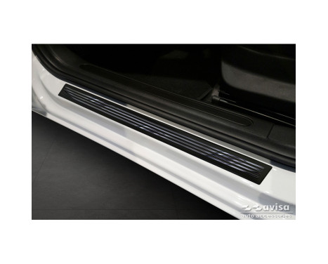 Universal dörrtrösklar 'Glossy Black' aluminium/svart - 2-delat - 54 x 4 cm, bild 3