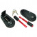 Set of universal Racing Plus Flush motor pin hooks / pin + Lock - black + red aluminum pins
