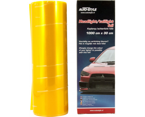 Headlight/rear light foil - Yellow - 1000x30 cm, Image 2