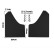 Simoni Racing Universal mud flap set - Black - incl. mounting screws - Black ABS