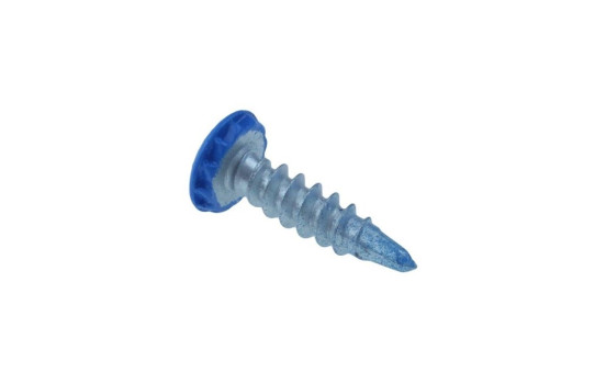 License plate screw anti-theft - blue - 20 pieces - 6x23 mm
