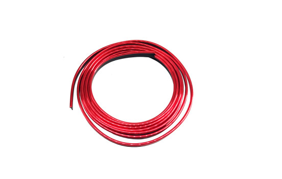 Simoni Racing Interior Trim Chrome - Red - 3 meters