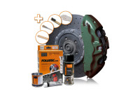 Foliatec Brake Caliper Paint Set - Green Hell Metallic - 3 Components