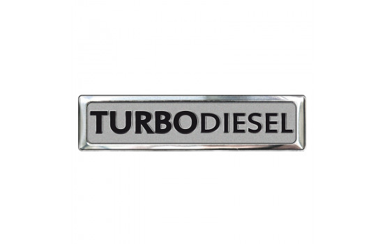 Aluminum Emblem/Logo - TURBO DIESEL - 7x1,7cm