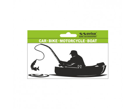 AutoTattoo Sticker Fisher in Boat - 14x6,5cm AutoTattoo Sticker Fisher in Boat - 14x6,5cm