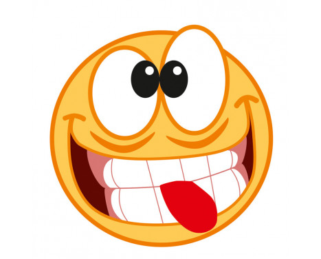 AutoTattoo Sticker Funny Yellow Face - 8.5x8.5cm AutoTattoo Sticker Funny Yellow Face - 8.5x8.5cm