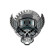 AutoTattoo Sticker Gearwheel Skull 3D Chrome - 8,5 x 8,6 cm, Thumbnail 2
