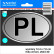 AutoTattoo Sticker PL + Flags 3D Chrome - 12,4 x 7,6 cm