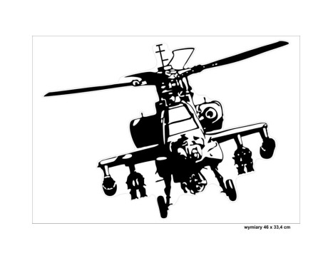 Car Tattoo Sticker Helicopter - 45x33cm, Image 2