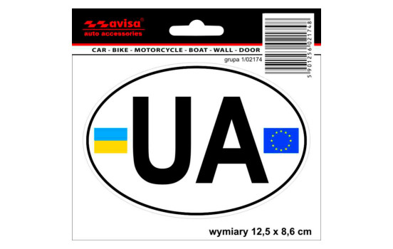Car Tattoo Sticker UA/EU - 12.5x8.5cm, Image 2