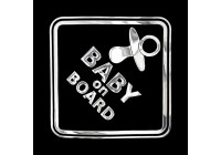 Nickel Sticker 'BABY ON BOARD' - 70x70mm