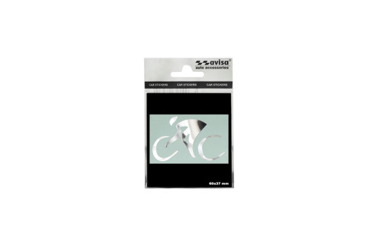 Nickel Sticker 'Cyclist' - 65x40mm, Image 2