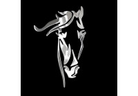 Nickel Sticker 'Horse's head' - 52x80mm