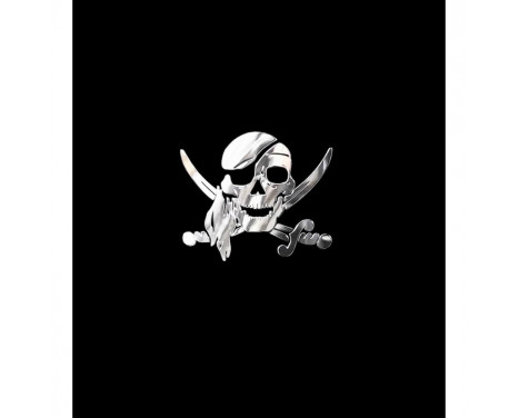 Nickel Sticker 'Pirate Skull' - 66x55mm