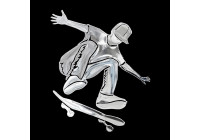 Nickel Sticker 'Skater boy' - 62x70mm