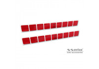 Reflective Stripes / Stickers - 50x5,5cm - Red - Set Ã 2 pieces