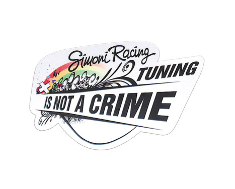 Simoni Racing Sticker 'Tuning is not a crime' - 150x100mm, Image 2
