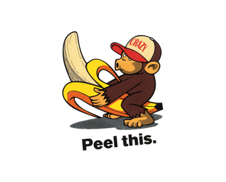 Sticker Banana Monkey - 8x10,5cm, Image 2