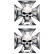 Stickerset Skull + BlackEyes in IronCross - 2x 8x8cm, Thumbnail 2