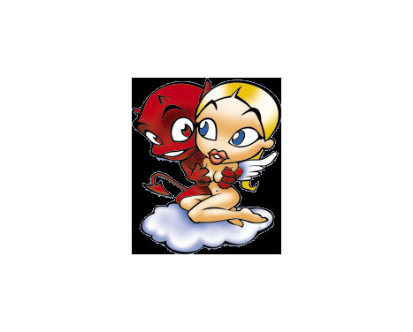 Sticker Boy + Girl - 12x10cm Sticker Boy + Girl - 12x10cm