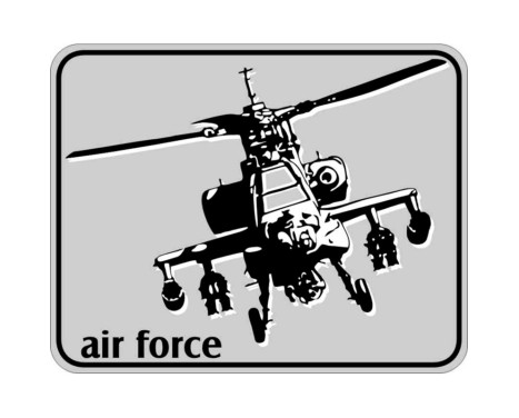 AutoTattoo Sticker Helicopter 3D Chrome - 7,4 x 5,8 cm, Image 2