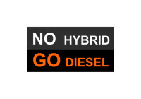 Car Tattoo Sticker 'NO HYBRID GO DIESEL' - 11x5.6cm