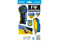 Car Tattoo Sticker I love UKRAINE/mini collection - 12.5x17.1cm