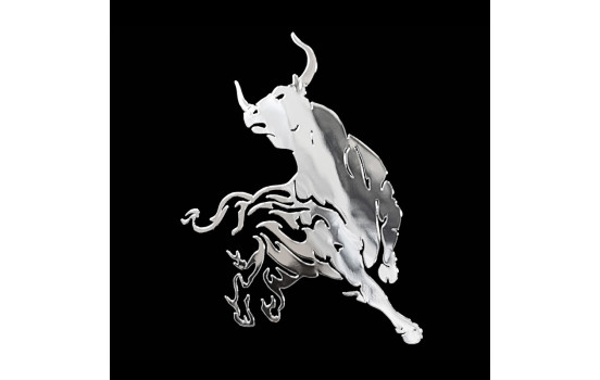 Nickel Sticker 'Bull' - 54x65mm