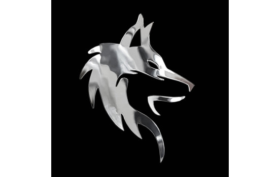 Nickel Sticker 'Fox head' - 56x70mm