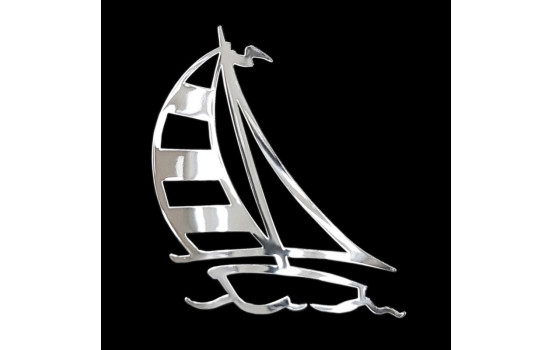 Nickel Sticker 'Sailboat' - 65x70mm