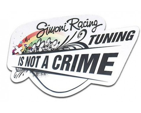 Simoni Racing Sticker 'Tuning is not a crime' - 150x100mm