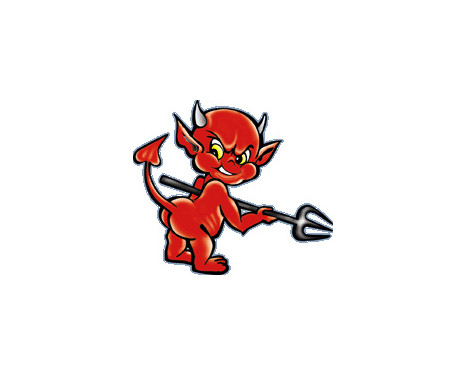 Sticker Funny Devil - 11x10.5cm