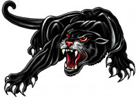 Sticker Panther - black - 18x12cm