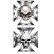 Stickerset Skull in IronCross - 2x 8x8cm