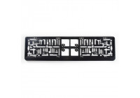 Plastic license plate holder 'Click' 52x11cm Black