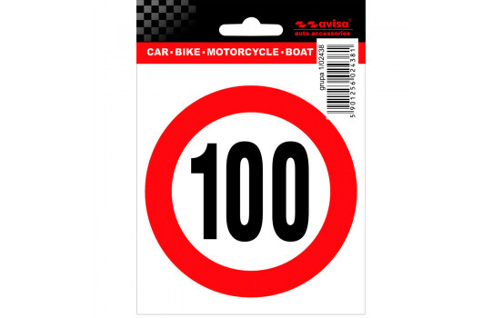 AutoTattoo Sticker Speed Limit 100km - 9,5x10cm