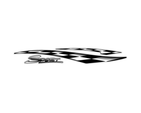 AutoTattoo Sticker Sport 3D Chrome - 32 x 4 cm, 19 x 2 cm, 11 x 2,5 cm, Image 2